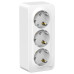 BLNRA010311| Бланка белый розетка открытая 3-мест заземление IP20 Systeme Electric (КЭ399433)