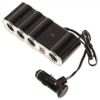 Разветвитель прикуривателя 4 в 1 + 2 USB-разъема (арт. A797/G4006) WF-4008 12В (12-16В), 5A, 60Вт, 2