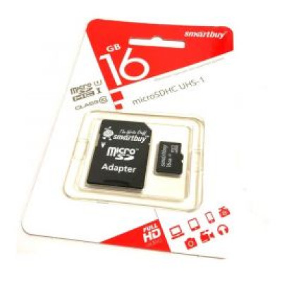 Карта MicroSDHC 32Gb (Class 10)  SMART_BUY USB 2.0