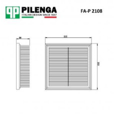 FAP2108NO| Фильтр воздушный инжекторный плоский PILENGA