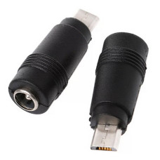 Переходник (4060) 5,5*2,1мм гнездо/microUSB штекер для адаптеров