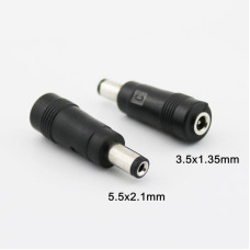Переходник (4062) 5,5*2,1мм гнездо/3,5*1,3мм штекер (прямой/угловой) для адаптеров