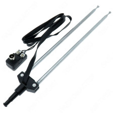 Антенна комнатная "Усы" (без подставки, без симметризатора) пассивная   МВ+ДМВ; 1dB; с кабелем; 1/10