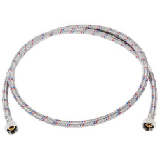 Шланг сантехнический 1 м, в метал. оплетке для воды, нерж