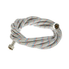 Шланг сантехнический 2,0 м, в метал. оплетке для воды, нерж