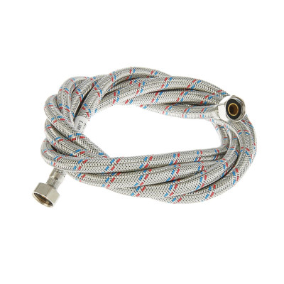 Шланг сантехнический 2,0 м, в метал. оплетке для воды, нерж